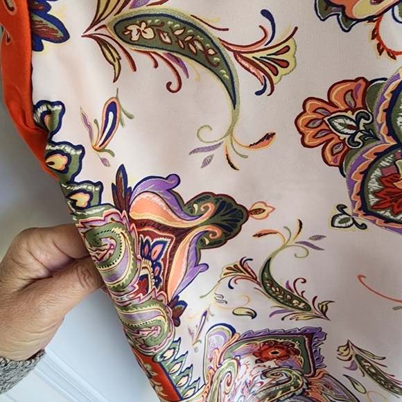 Zara Colourful Paisley Satin Tunic Dress Sz Medium - Picture 10 of 10